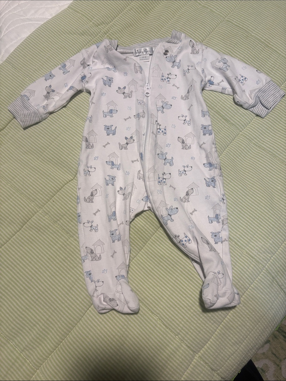 Kissy Kissy Footie Puppy Print, 0-3 mo